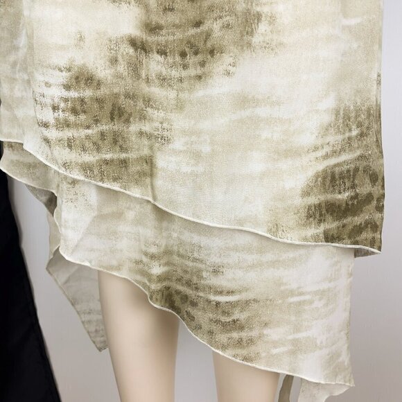 JACQUES RUC Boho Set Assymmetrical Skirt Cami Fairycore Green White sz 10 - Picture 3 of 10